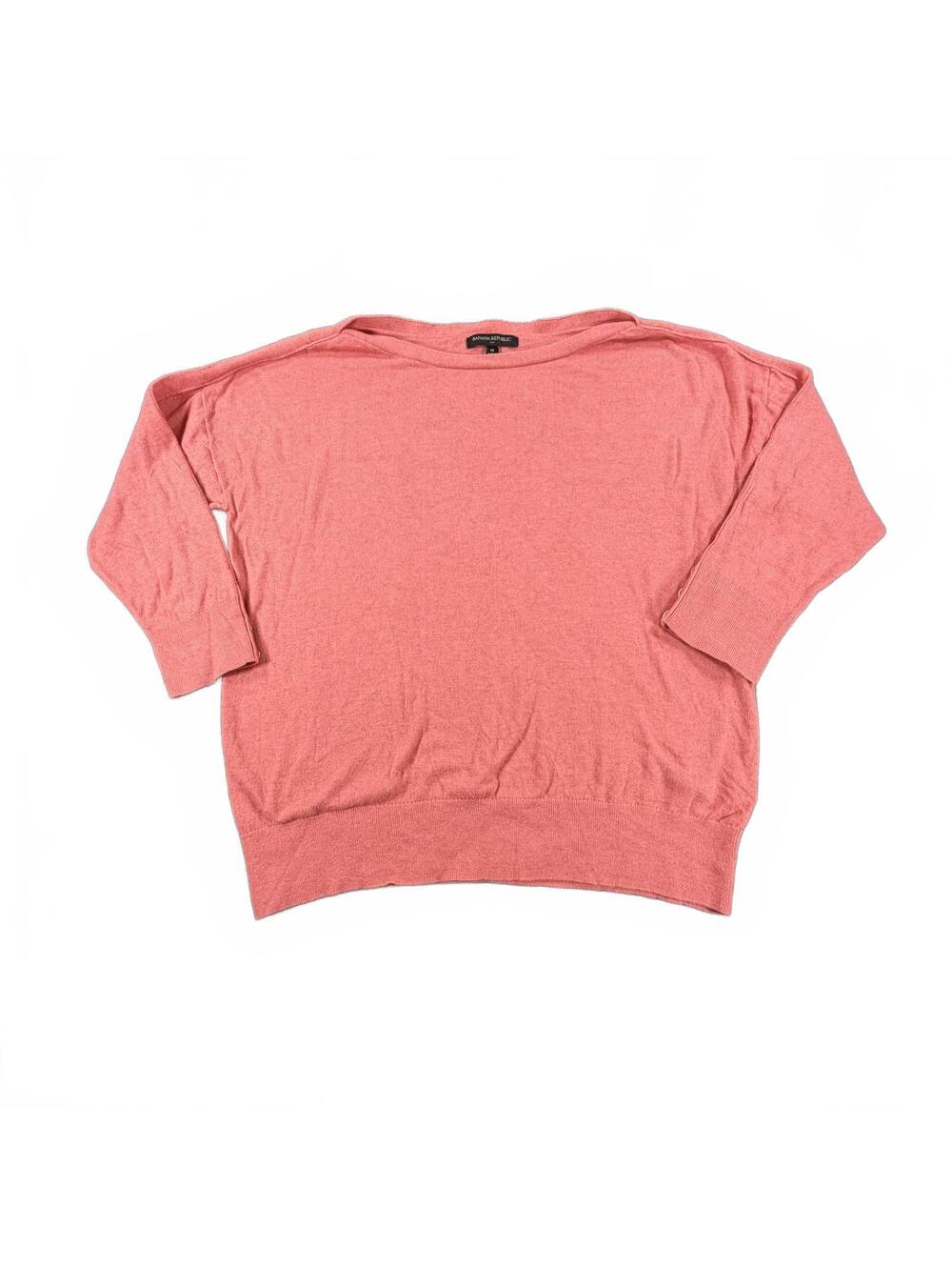 Women's Banana Republic Coral Button Sleeve Lightweight Sweater Size M